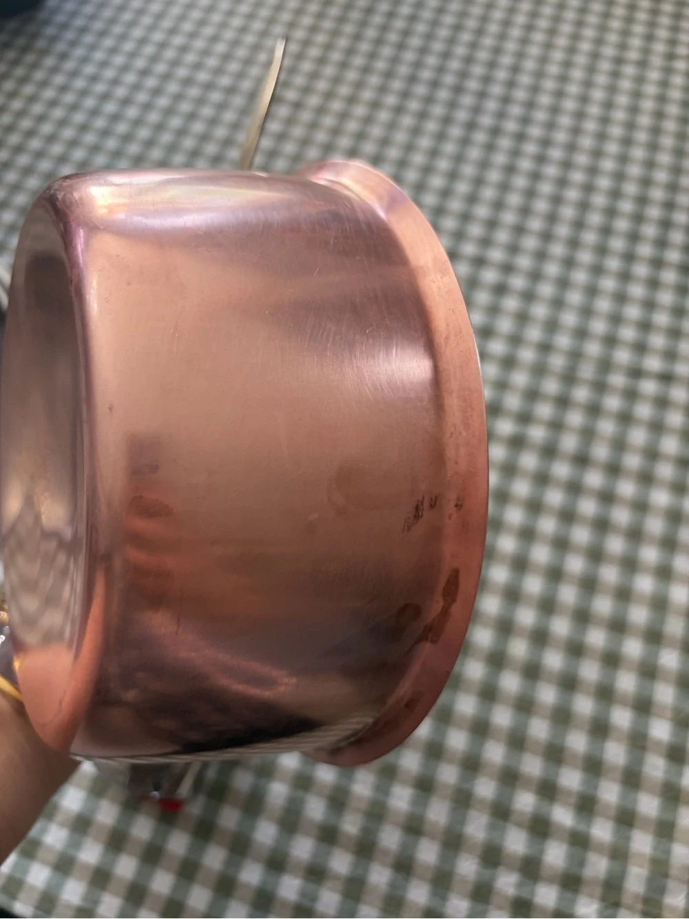 Copper-Finish Saucepan with Brass Handle - Copper Color - Spartan